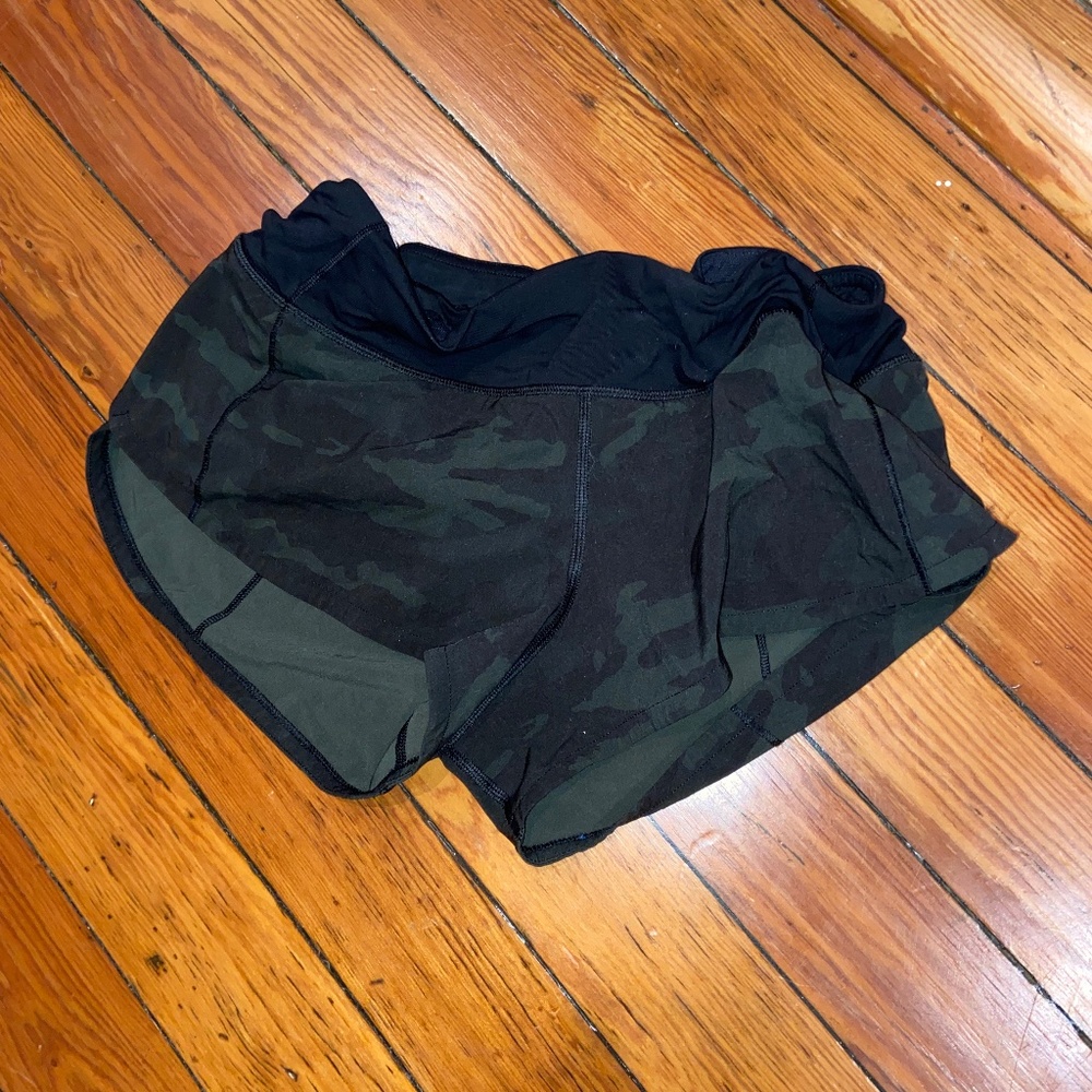 Camo Lulu lemon shorts
